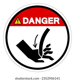 Danger Cutting of Hand Curved Blade Symbol Sign, Vector Illustration, Isolate On White Background Label .EPS10