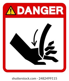 Danger Cutting of Hand Curved Blade Symbol Sign, Vector Illustration, Isolate On White Background Label .EPS10