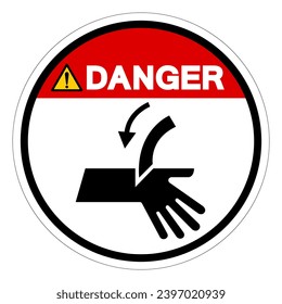 Danger Cutting Hand Symbol Sign, Vector Illustration, Isolate On White Background Label .EPS10