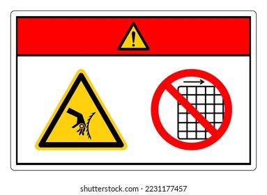 Danger Cutting Hazard Do Not Remove Guard Symbol Sign, Vector Illustration, Isolate On White Background Label .EPS10