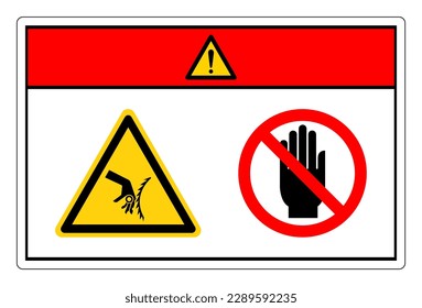 Danger Cutting Hazard Do Not Touch Symbol Sign, Vector Illustration, Isolate On White Background Label. EPS10