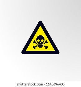 danger death caution warn symbol for public transport areas