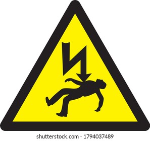 danger of death high voltage sign warning electrocution vector