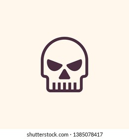 danger, death, skull vector icon