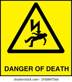 Danger of death triangle symbol 