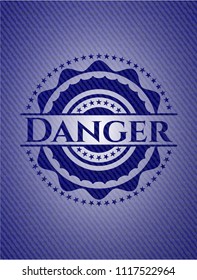 Danger denim background