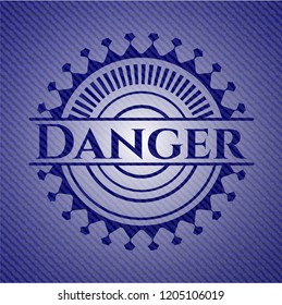 Danger denim background