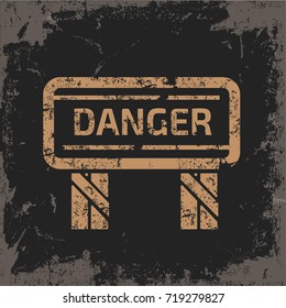 Danger design on grunge background,vector