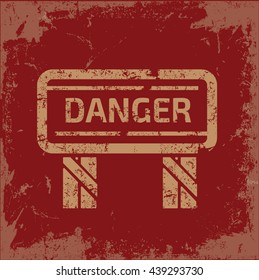 Danger design on red background,vector