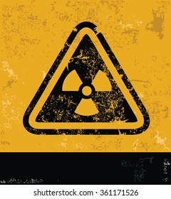 Danger design on yellow background,grunge vector