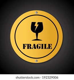 Danger design over black background, vector illustration