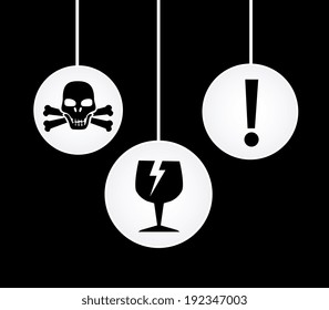 Danger design over black background, vector illustration
