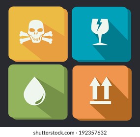 Danger design over black background, vector illustration