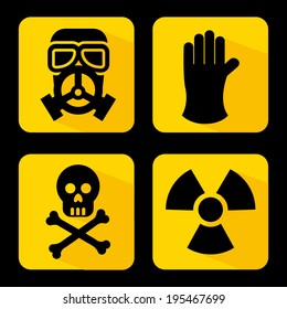 Danger design over black background, vector illustration