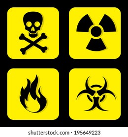 Danger design over black background, vector illustration