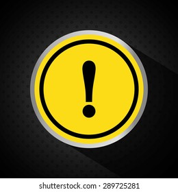 Danger design over black background, vector illustration.