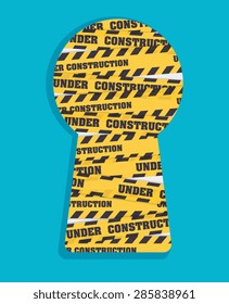 Danger design over blue background, vector illustration.