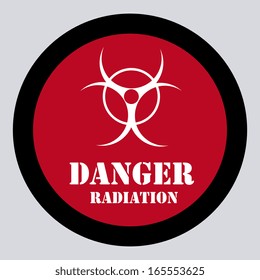 danger design over gray  background vector illustration 