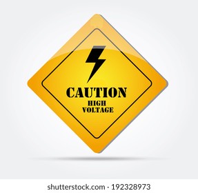 Danger design over gray background, vector illustration