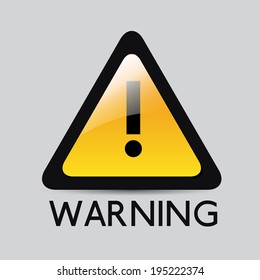 Danger design over gray background, vector illustration