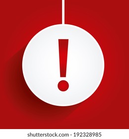 Danger design over red background, vector illustration