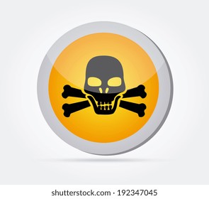 Danger design over white background, vector illustration