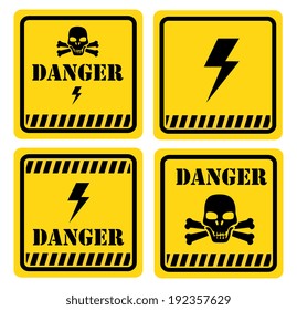 Danger design over white background, vector illustration