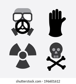 Danger design over white background, vector illustration