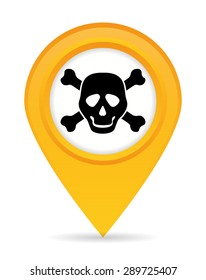 Danger design over white background, vector illustration.