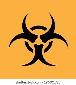 Danger design over yellow background, vector illustration