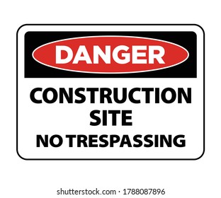 Danger Do Not Enter Construction Area Stock Vector (Royalty Free ...