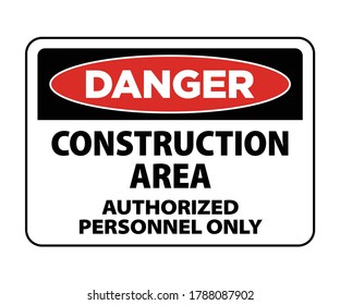 Danger Do Not Enter Construction Area Stock Vector (Royalty Free ...