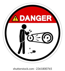 Danger Do Not Guard Removed Risk Of Severe Injury Symbol Sign ,Vector Illustration, Isolate On White Background Label. EPS10