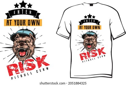 Danger Dog No Entry T-shirt Design 