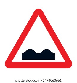 Danger due to the proximity of a bump or speed bump on the road or pavement in poor condition.