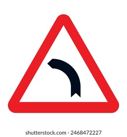 Danger due to the proximity of a dangerous curve to the left.