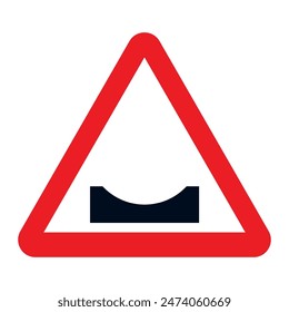 Danger due to the proximity of a speed bump on the road.