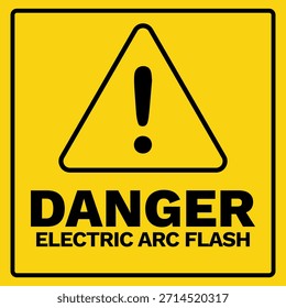 Gefahrenhinweis elektrisches Lichtbogenblitz-Warnschild, Vektorgrafik