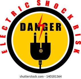 Danger Electric Shock Risk Sign