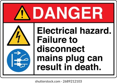 PELIGRO Peligro eléctrico Si no se desconecta el enchufe de la red eléctrica puede resultar en la muerte