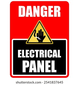 Perigo, painel elétrico, vetor de sinal