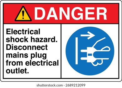 PERIGO Perigo de choque elétrico Desconectar a tomada da tomada elétrica