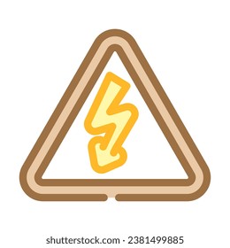 danger electricity color icon vector. danger electricity sign. isolated symbol illustration