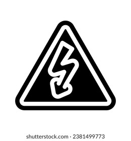 Gefahrenstromsymbolvektorgrafik Gefahrenstromschild. einzelne Symbolillustration