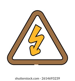 danger electricity line icon vector. danger electricity sign. isolated symbol illustration