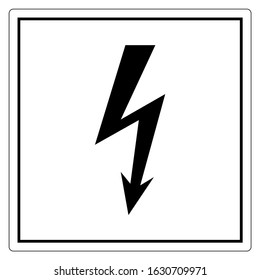 Danger Electricity Symbol Sign ,Vector Illustration, Isolate On White Background Label. EPS10