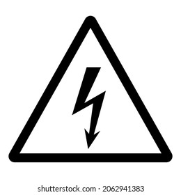 Danger Electricity Symbol Sign ,Vector Illustration, Isolate On White Background Label. EPS10