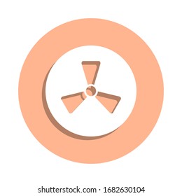 Danger, energy, nuclear badge icon. Simple glyph, flat vector of ecology icons for ui and ux, website or mobile application