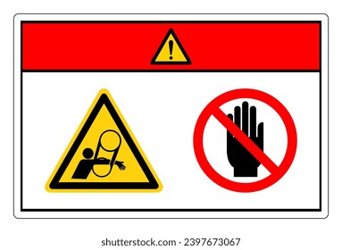 Danger Entanglement Hazard Arm Symbol Sign, Vector Illustration, Isolate On White Background Label .EPS10