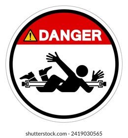 Danger Entanglement Rotating Shaft Symbol Sign, Vector Illustration, Isolate On White Background Label .EPS10